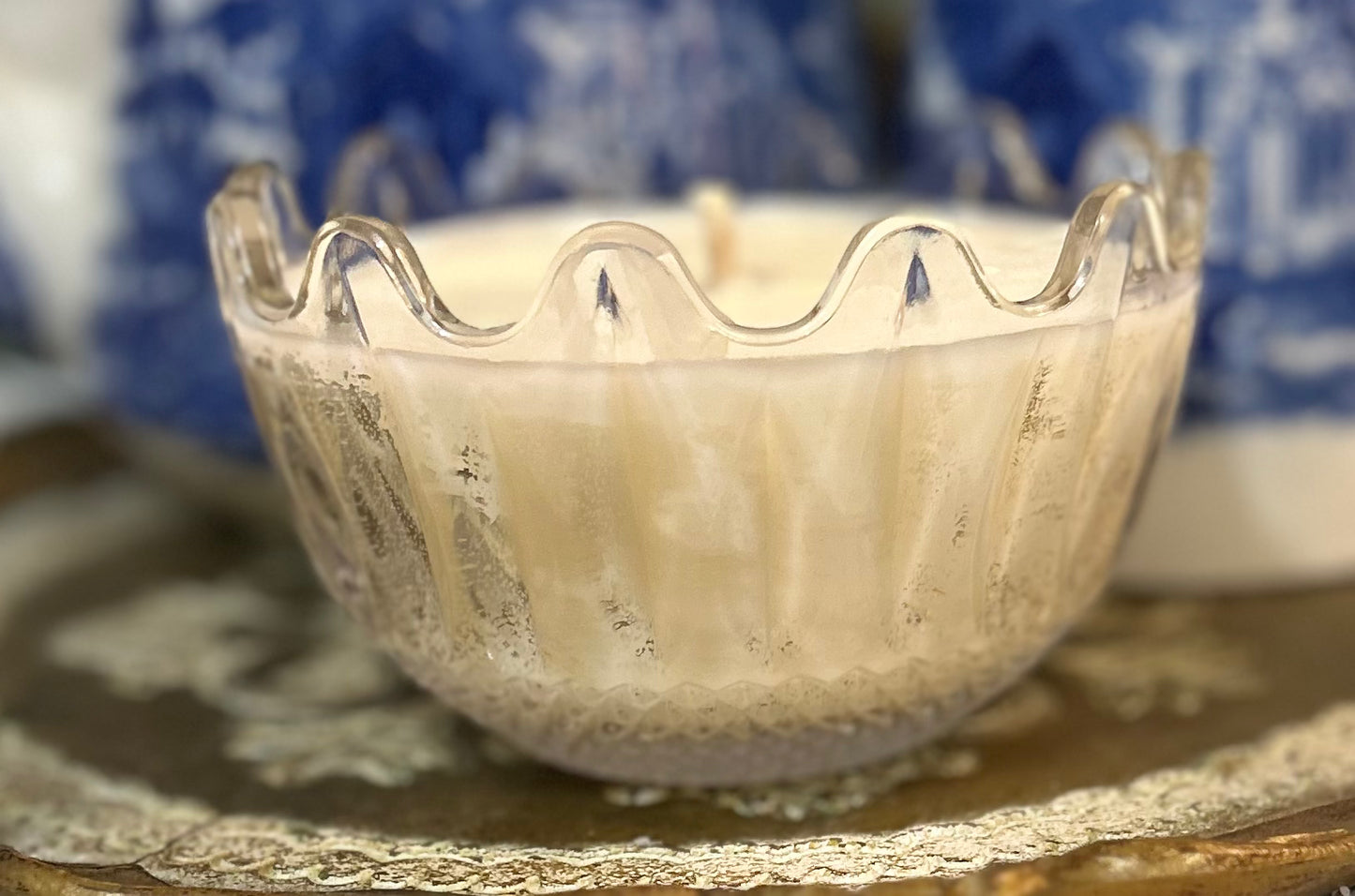Mon Coeur “ My Heart” Vintage scalloped edge dish