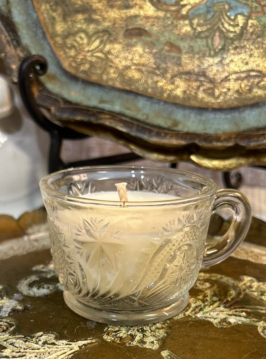 Mon Coeur “My Heart” Vintage glass tea cup