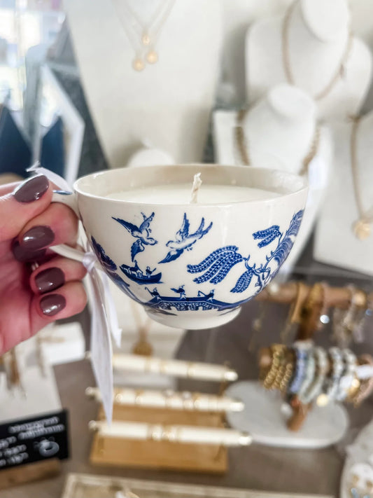Beautiful Soul blue and white tea cup